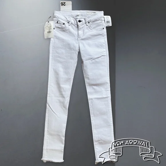 NWT RAG & BONE Blanc Frayed Capri Jeans - Picture 7 of 15
